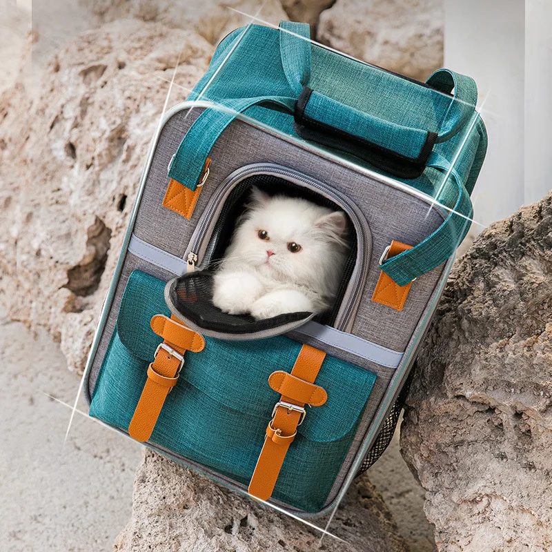 

Cat Packages Going Out Portable Large Capacity Backpack Pet Cat Dog Backpack Cat Bath Package Dropshipping 2021 New