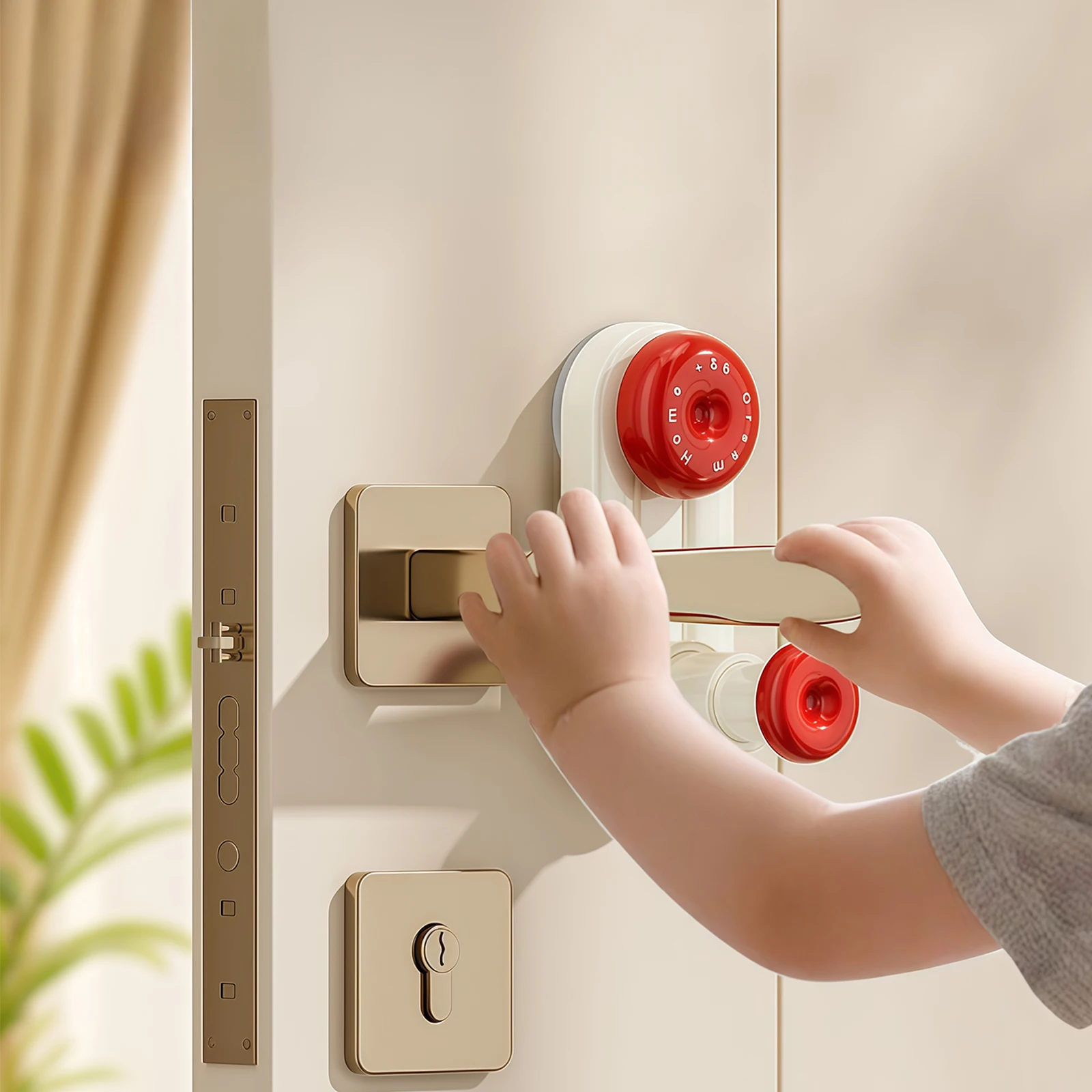 

Зажим для дверного замка с защитой от детей, защитная защелка для дверей для детей и домашних животных, защита дверной ручки, устройство против открытия дверей, дверь с защитой от кошек