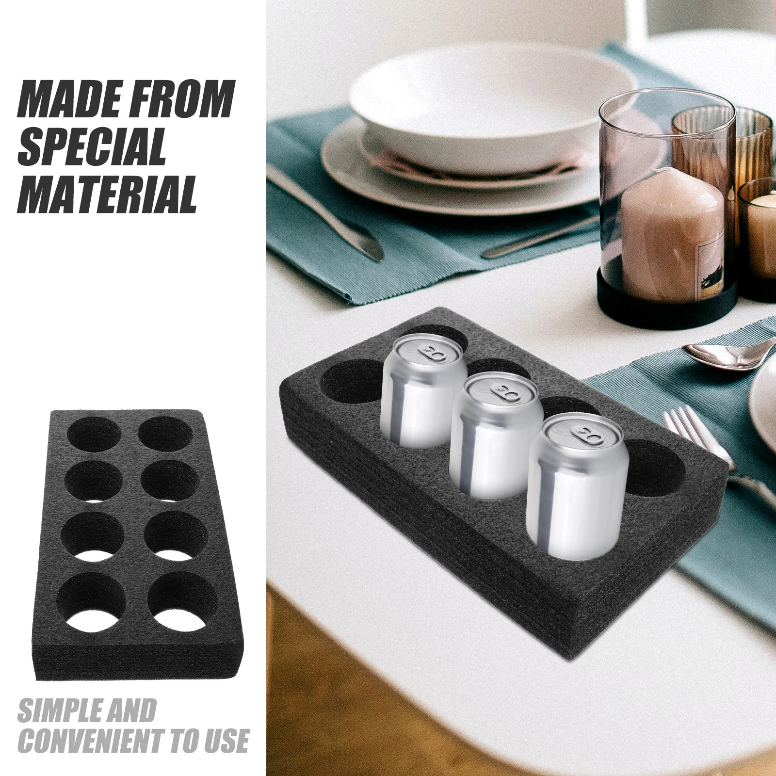 

3 шт. поднос для напитков, подстаканник для использования на вынос и на открытом воздухе, безопасная упаковочная коробка для напитков, поднос с несколькими отверстиями для кофейни и