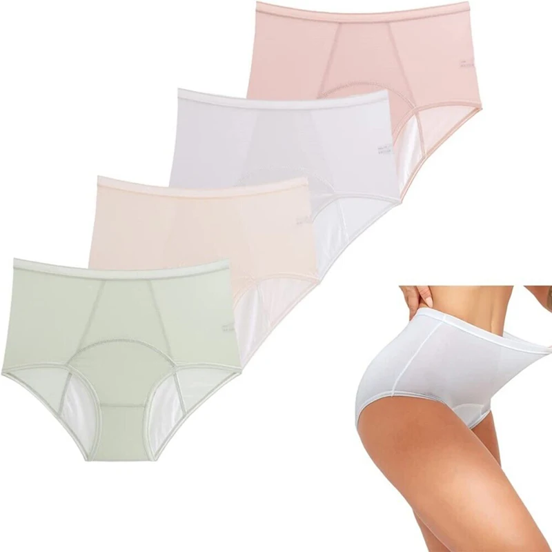 Leakproof Underwear for Women Incontinence High Waist Leak Proof Menstrual Cycle Absorbent Underwear Sexy Pants Plus Size