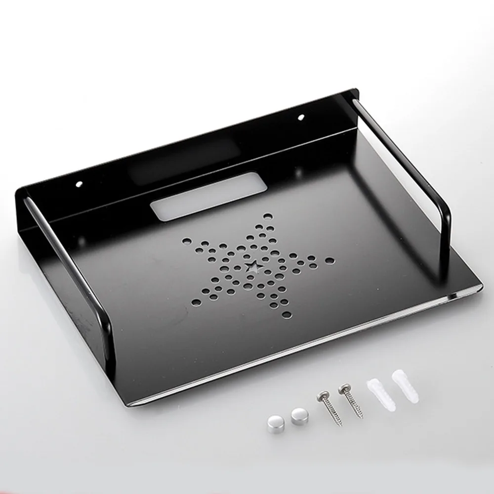Multipurpose Projector Holder Metal Wall Mount Router Rack Practical Router Shelf Projector Shelf for Living Room Bedroom