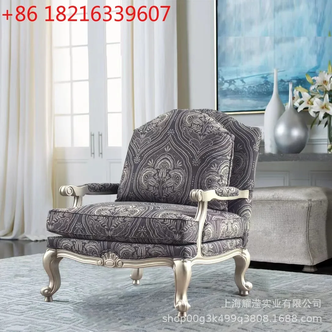 YAO American light luxury retro light luxury fashion living room balcony leisure solid wood single sofa