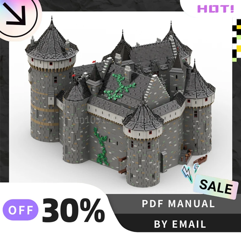 [51955PCS] MOC Château Saline-en-Breizh Personalizzato Creativo Building Blocks Set STEM Giocattoli Educativi Kit Modello di Costruzione FAI DA TE