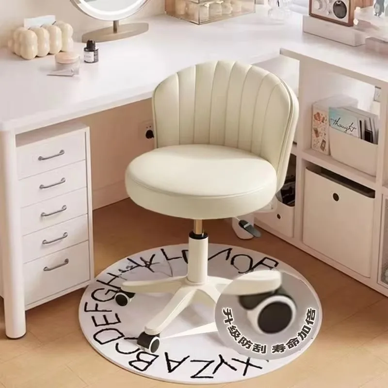 

Luxury Support Office Chair Beige Elegant Comfy Living Room Gaming Chairs Wheel Design Nordic Sillas De Escritorio Furniture