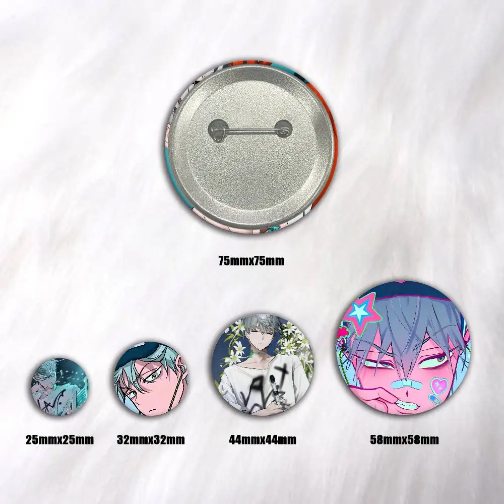 Game Anime Cartoon Cool Boy A-Alien S-Stage Till Badge Tinplate DIY Backpack Clothing Accessories Jewelry Pins