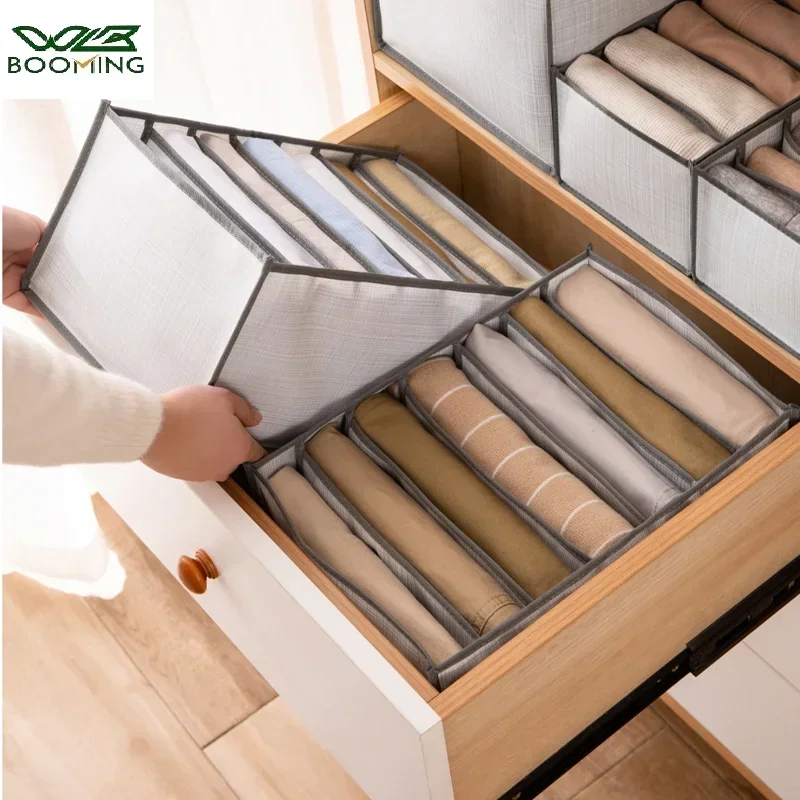 

Wardrobe Clothes Organizer Nylon Mesh Clothes Organizer Trousers Jeans Storage Box Underwear Bra Socks Artifact Compartment Box