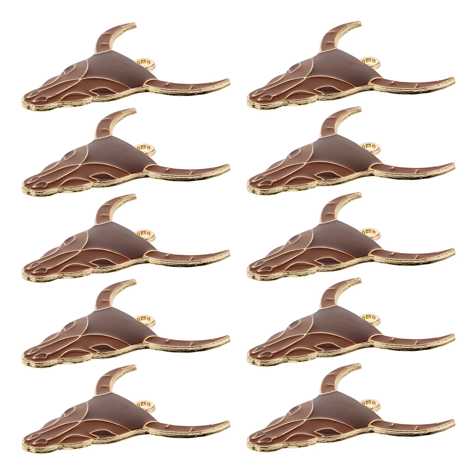 

10pcs Cow Charms Alloy Earring Charms for Bracelet Necklace Keychain Making Mexican Animal Jewelry Crafts Accessory DIY Gift