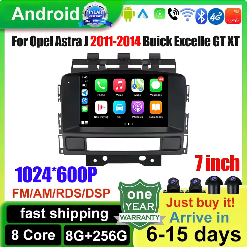 Android 15 navegación automática para Opel Astra J 2011-2014 Buick Excelle GT XT Radio Carplay reproductor Multimedia de coche sistema inteligente