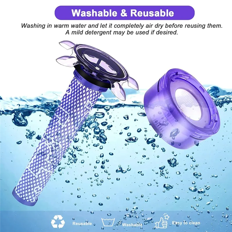 N09R-Hepa Filter For Dyson V8 Focus Mattress, Accessory Filter For Dyson V8 Origin+ SV25 SV37 Part Number 965661-05