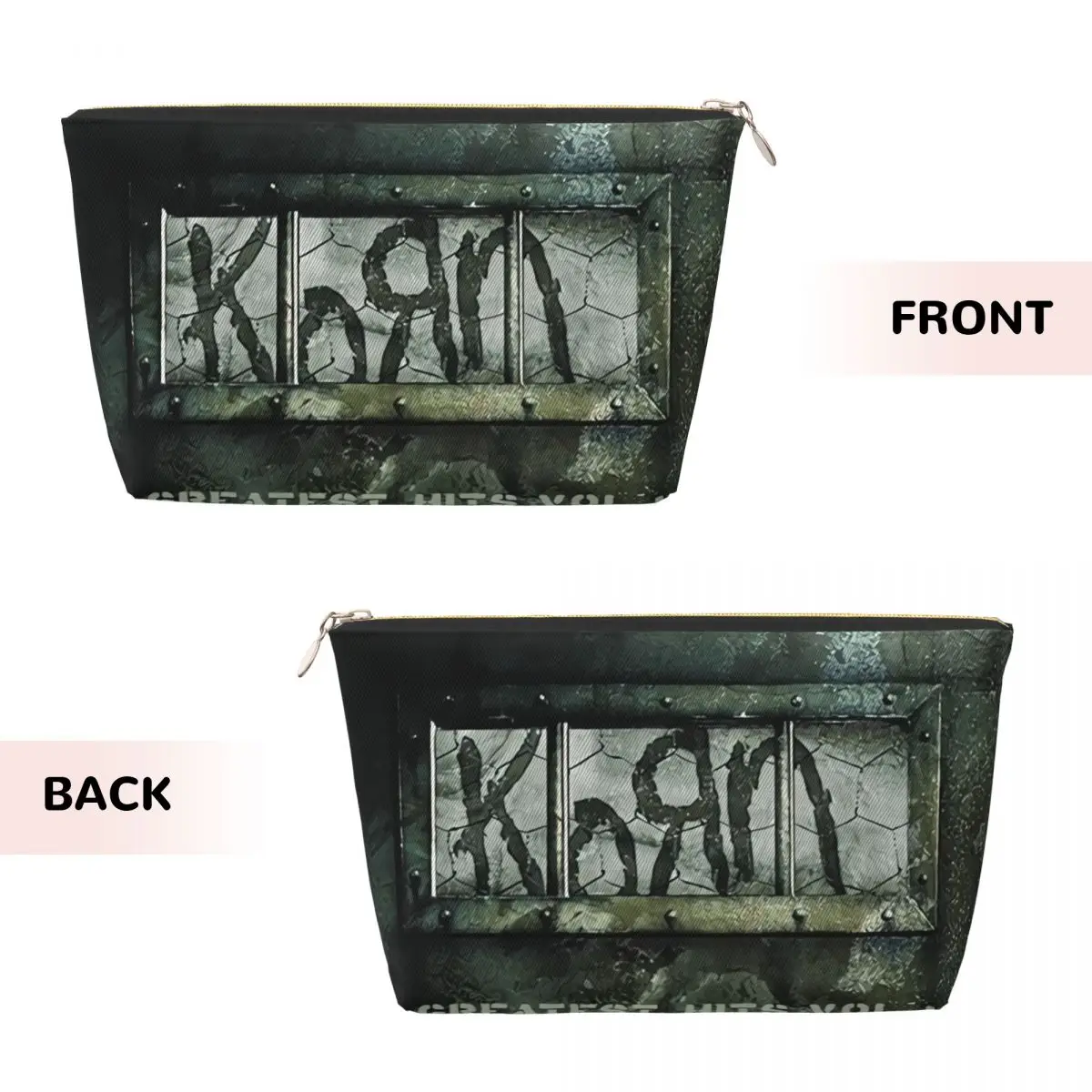 Custom Korns Greatest Hits Vol 1 Toiletry Bag Metal Gothic Rock Band Cosmetic Makeup Organizer Lady Beauty Storage Dopp Kit Case