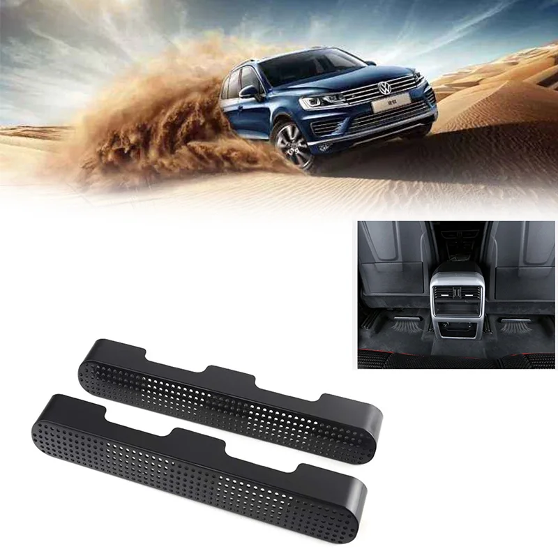 1 Pair Car Air Condition Outlet Vent Grilles Covers Front Seat AC Heater Floor Vent Protector For-VW Touareg 2019-2020