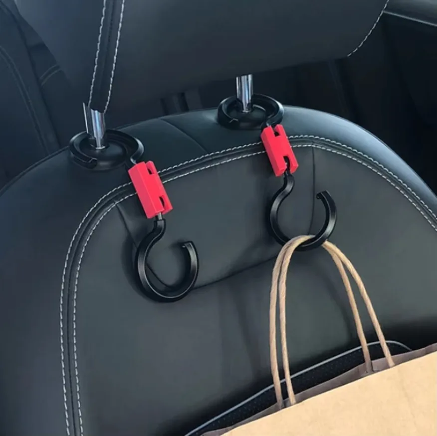 New Car Back Seat Hook 2pcs Multi-functional Adjustable Rotatable Hooks Storage Hanging Holder Hook Car Rear Seat Hanger 1SET