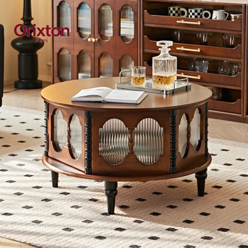 Coffee Tea Etc - Solid wood coffee table with storage