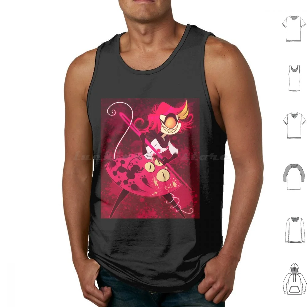 Tank Tops Print Cotton Charlie Alastor Blondie Vivziepop Charlie Helluva Stolas Alastor Alastor Fanart Vaggie Art Niffty