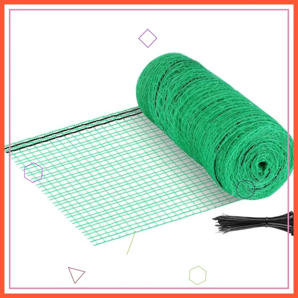 Plastic Garden Fence 7x100 FT Deer Netting, Temporary Mesh Animal Barrier for Chicken, Poultry, Pet & Plant Protection