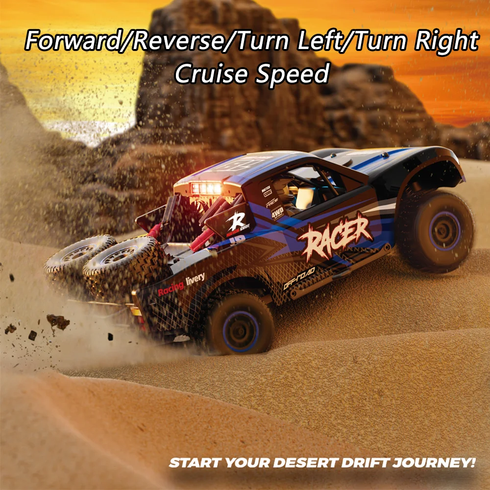 HB RC سيارة R1201 1/12 مقياس كامل 4WD بطاقة قصيرة بدون فرش مع مصباح ليد 45 km/ساعة شاحنة قصيرة لعبة الصبي RC نموذج لهدايا الأطفال