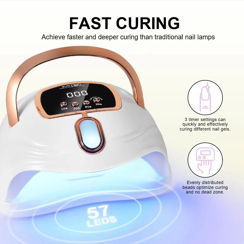 57 LEDS nageldrogerlamp UV / LED sneldrogend gellak uithardend fototherapie licht met LCD-scherm manicure gereedschap voor acrylgel