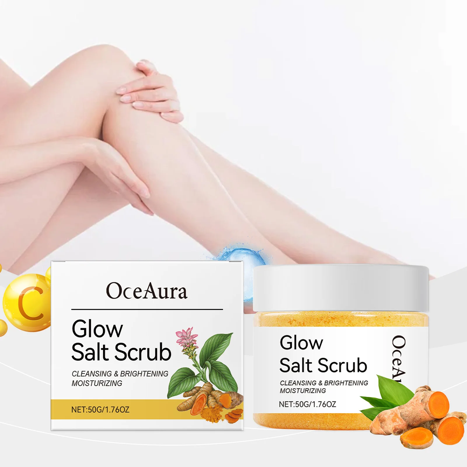 Glow Salt Scrub – Peeling- und aufhellendes Körperpeeling – 50 g/1,76 oz