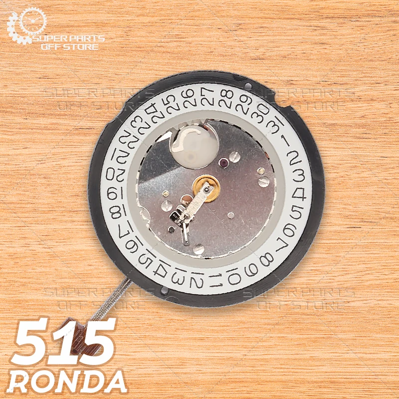 Quartz Watch Movement For Ronda 515 Replacement Parts 3 Hands Date At 3 Repair Tool Durable Accessories Battery Included