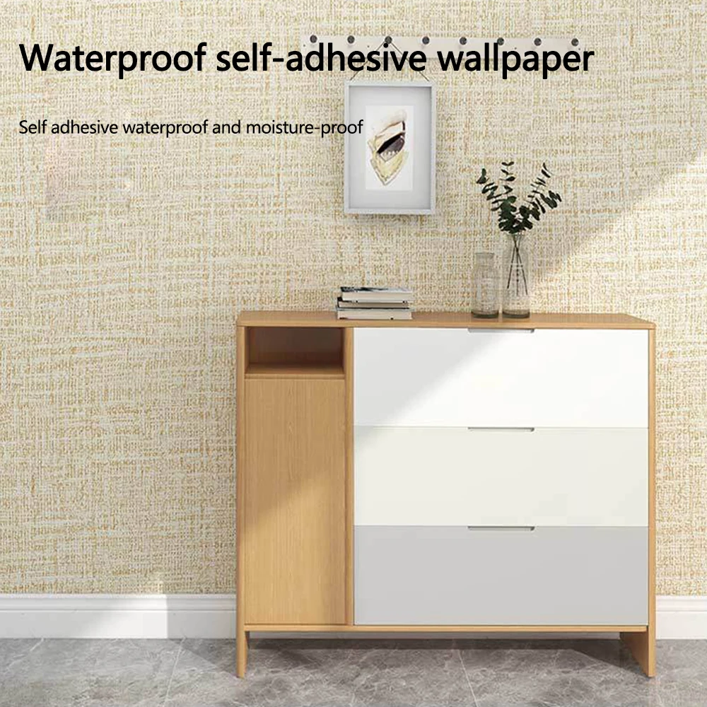 Self Adhesive Wallpaper waterproof Moisture-proof Bedroom Living room Decoration Wallpapers Room Dormitory Renovation Wall Paper