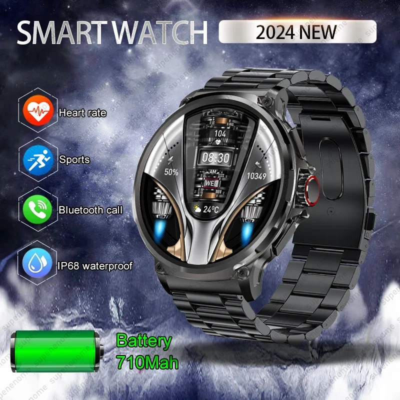 New V69 1.85 Inch HD Bluetooth Call Smart Watch Men Heart Monitor Sports Fitness Tracker 710mAh Smart Watch For Huawei Xiaomi