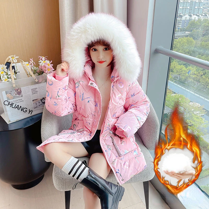 

Kids Parkas Children Clothing New Toddler Girl Warm Clothes Thicken Cotton Clothes Jacket Winters Fashion 4 6 8 9 10 12 14 Years