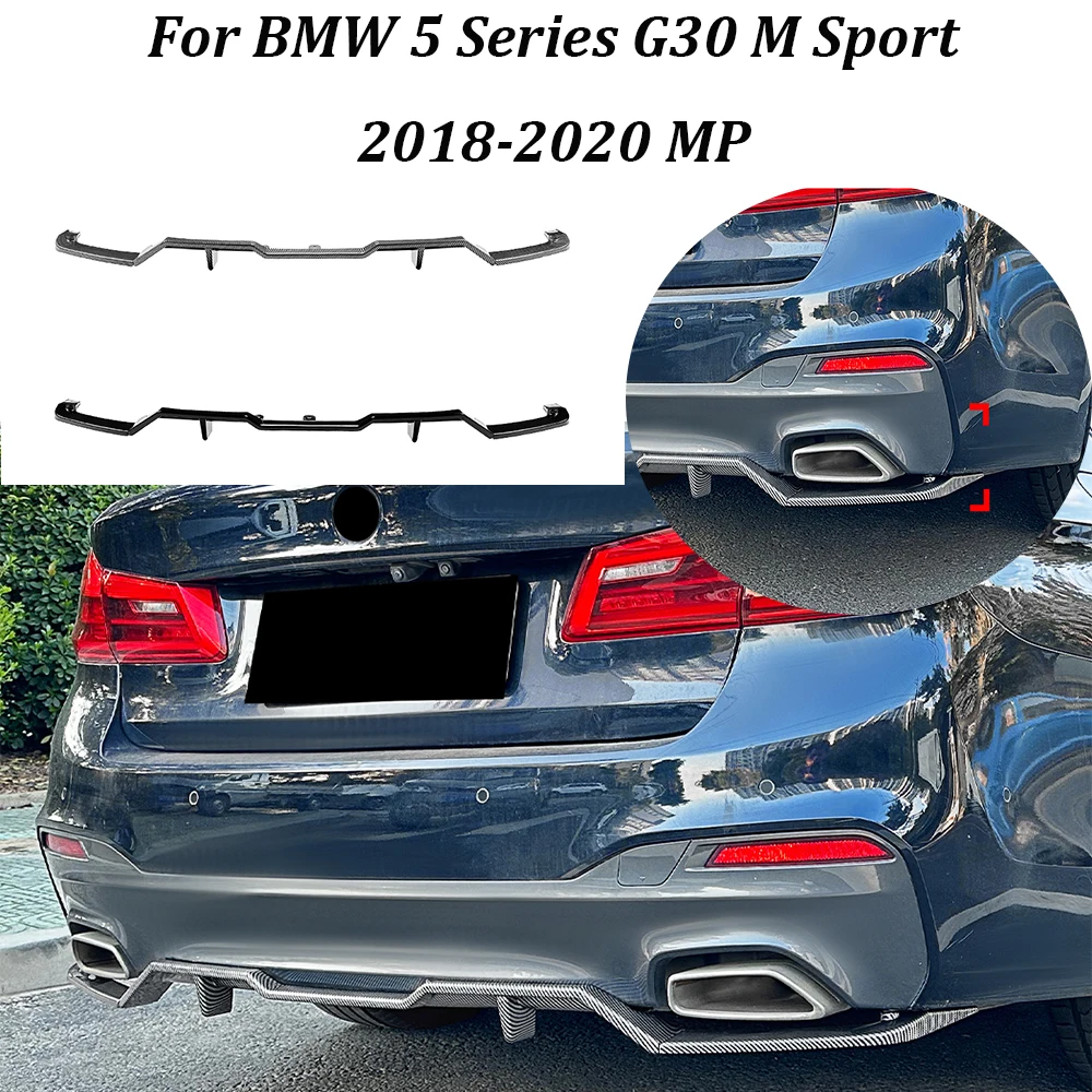 

Для BMW 5 серии G30 M Sport 2018-2020 MP автомобильный диффузор заднего бампера глянцевый черный/углеродное волокно автомобильные детали для внешней модификации