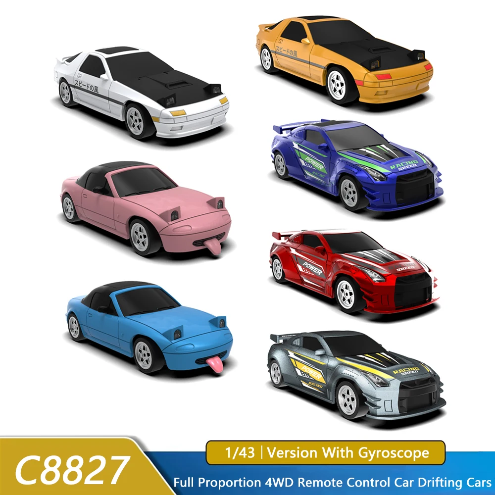 

Upgrade 1/43 RC Drift Car Gyroscope RTR 2.4G High Speed 4WD Remote Control Racing Vehicle Model Drifting Cars Toys for Children