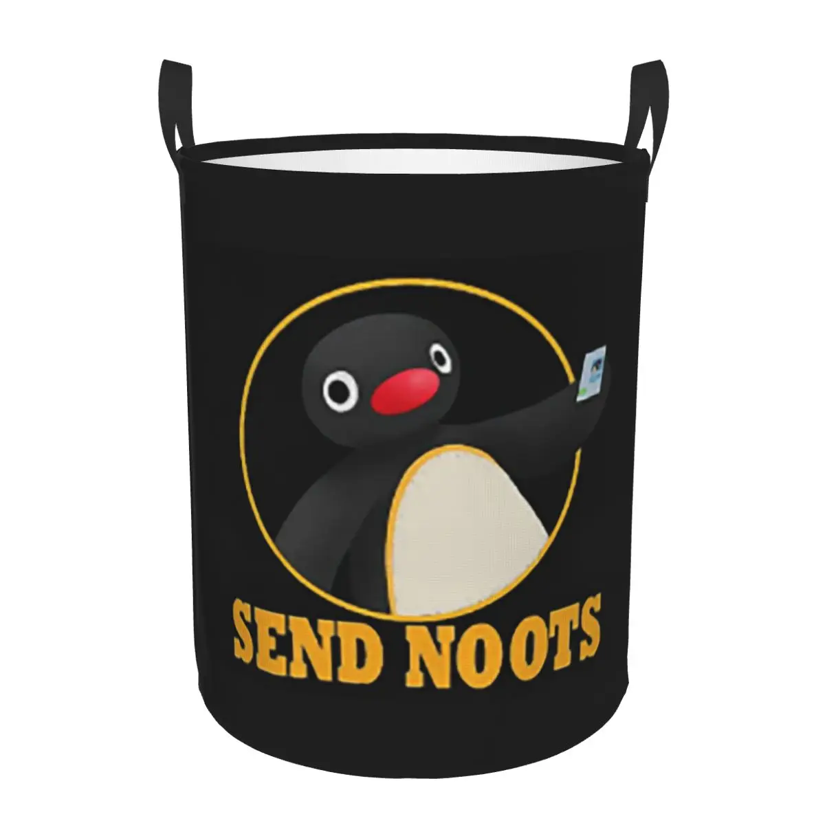 

Pingu Pinga Penguin TV Dirty Laundry Baskets Folding Large Waterproof Clothes Storage Basket For Home Children's