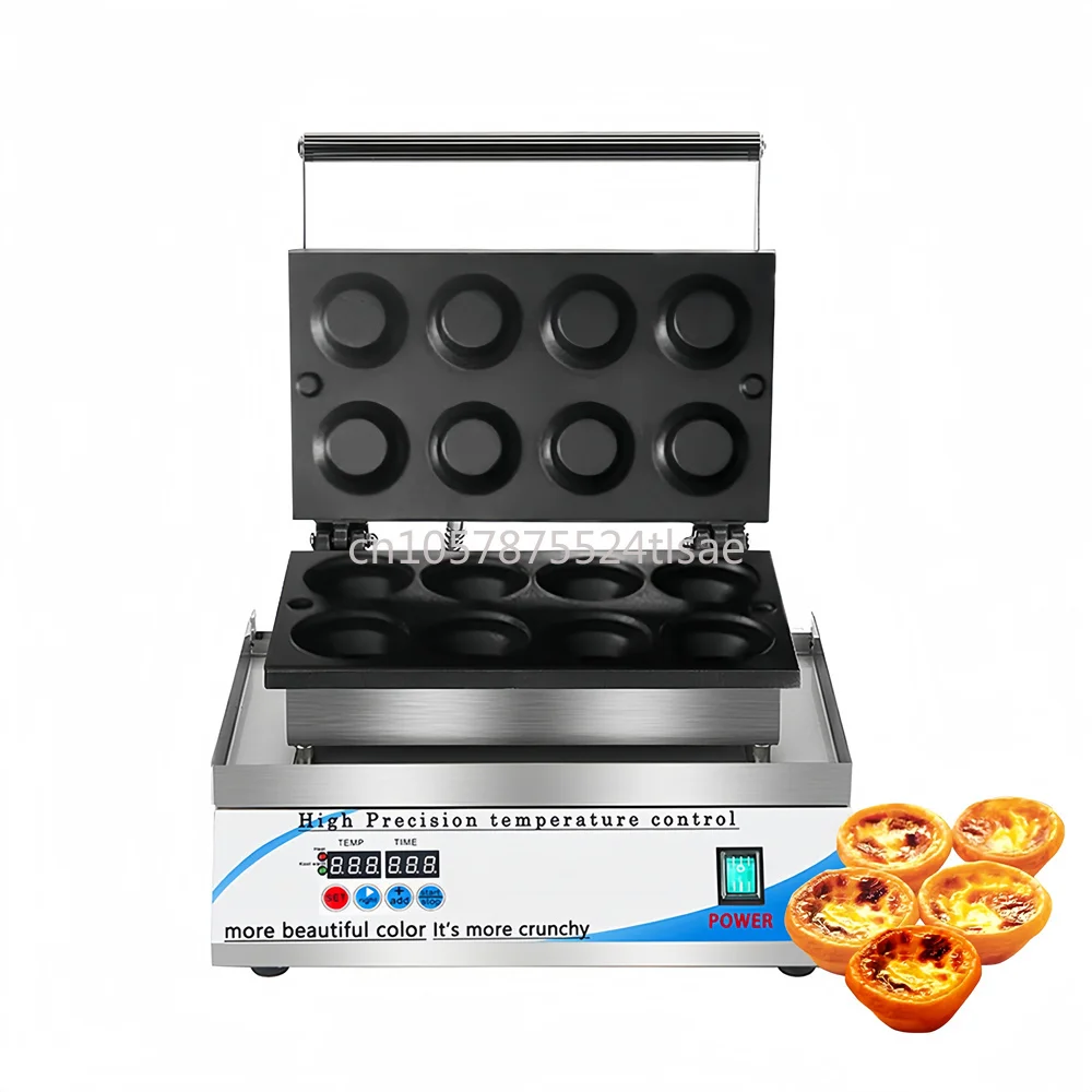 Baking Egg Tart Skin Machine Digital Display Accurate Temperature Control Commercial Eight-hole Electric Heating