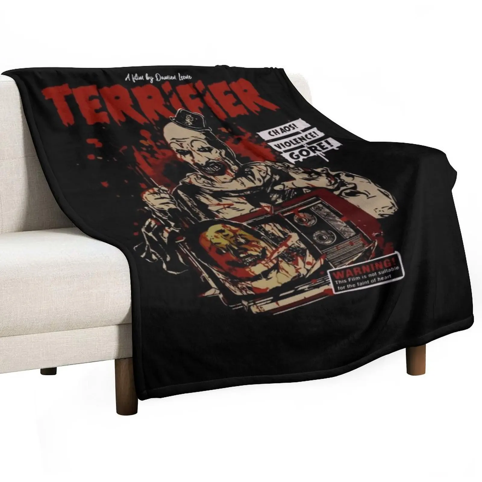 Terrifier Movie Halloween Throw Blanket Nap For Baby Furry Large Blankets For Sofas halloween Blankets