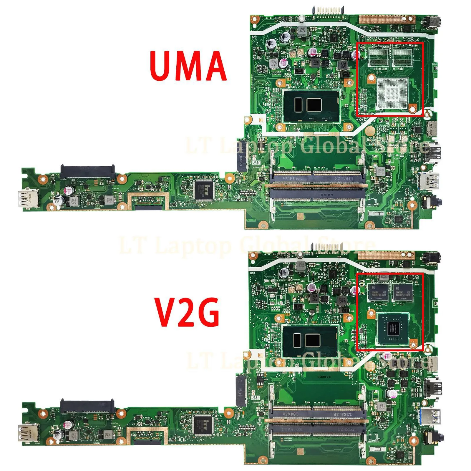 لوحة أم للكمبيوتر المحمول LT لـ ASUS ، لوحة رئيسية لـ ASUS X407UAR x407ur X407UF X407UA X407UV X407U I3 I5 I7 الجيل السابع من CPU dddr4