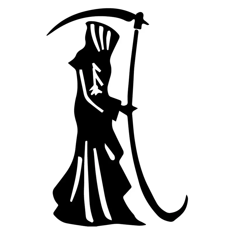 

Car Stickers Reaper Personality PVC Car Decoration Accessories Decals Creative Waterproof Sunscreen Black/white,19cm*12cm
