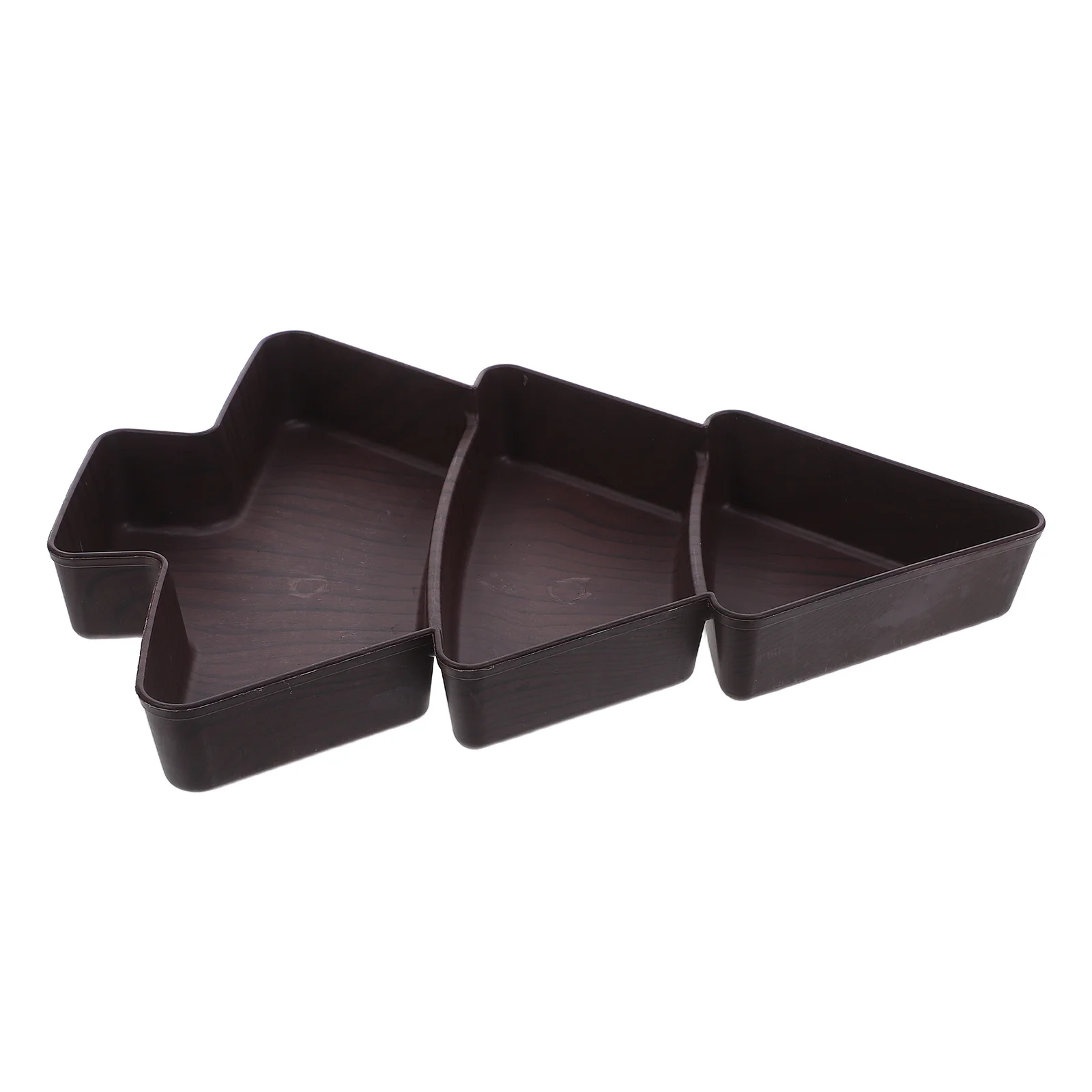 

Festive Holiday Platter Compartmented Fruit Snack Tray Christmas Tree Serving Dish Charcuterie Board for Christmas New Year