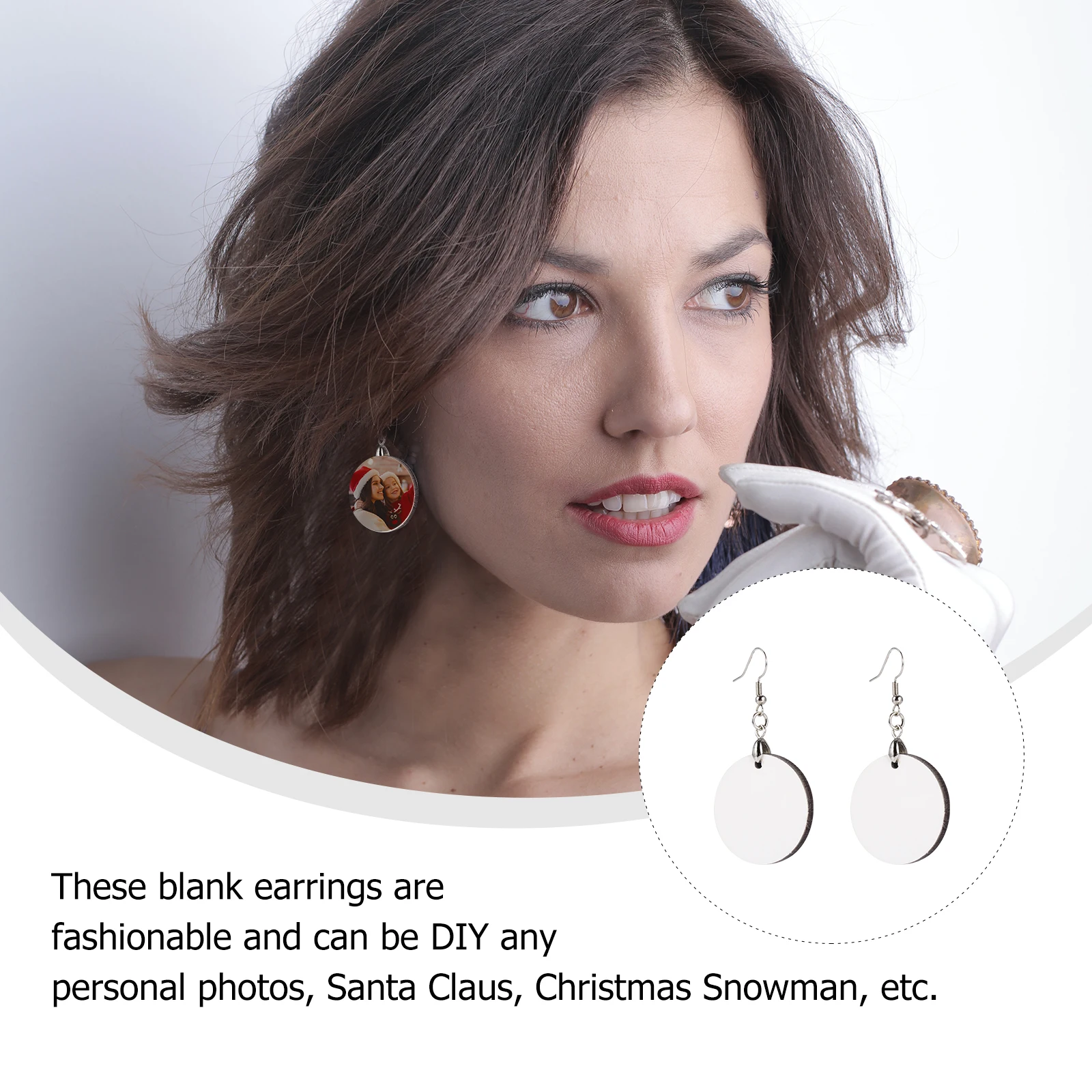 

10pcs Round Earring Charms Diy Jewelry Making Kits Women Handmade Pendant Ear Accessories Lightweight Long Lasting For Friends