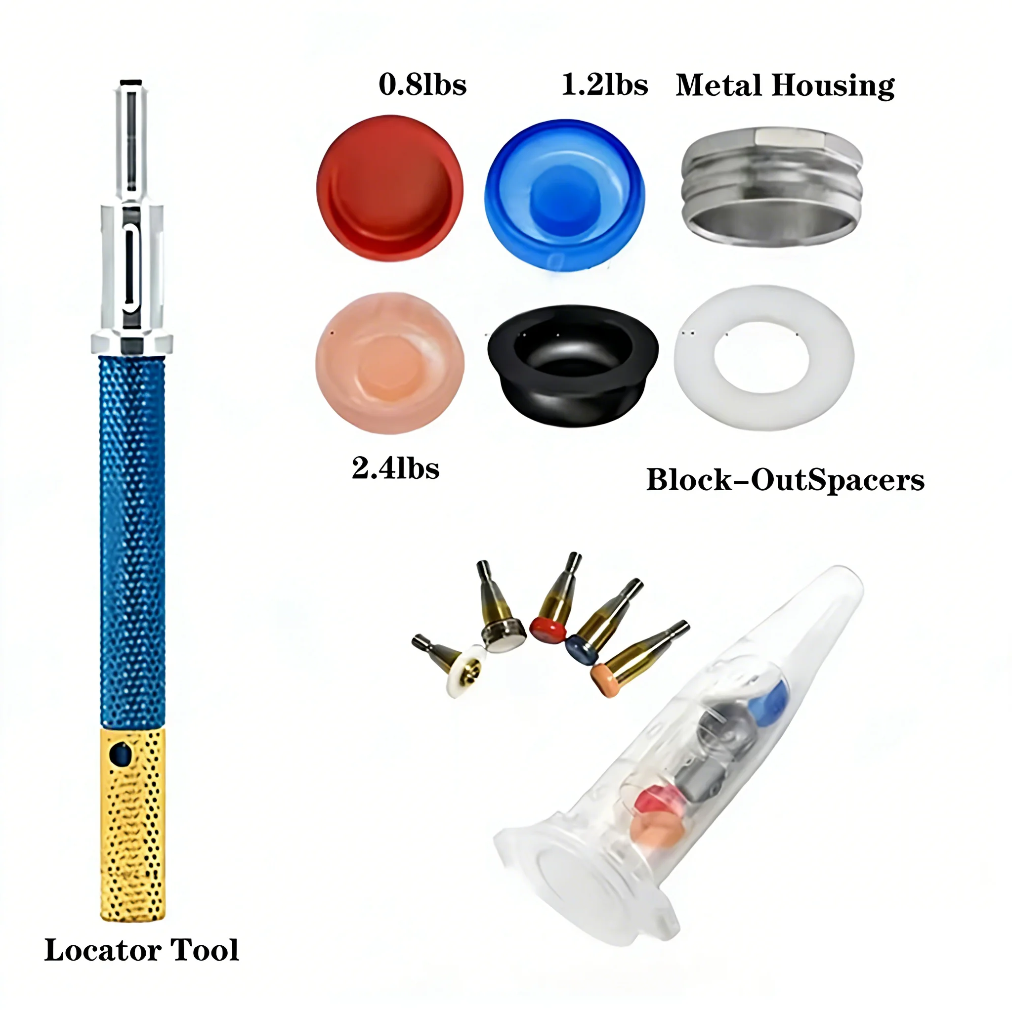 

Dental Implant Retention Caps Removable Insertion Extraction Universal Locator Core Tool Abutment Overdenture Attachment Kit