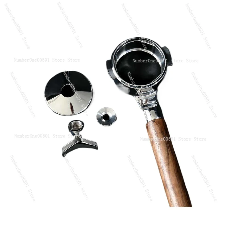 

Deformable cow horn bottomless coffee machine handle can be switched at any time for dual use