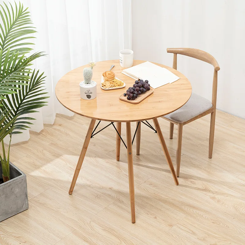 Dining table household small apartment round modern simple eating living room coffee minimalist casual