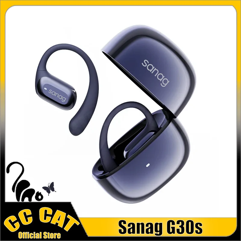 Sanag G30 Earphone Bluetooth Open Ear OWS Wireless Headphones HiFi Sound App Control Earbuds Custom Bone Conduction Earphones