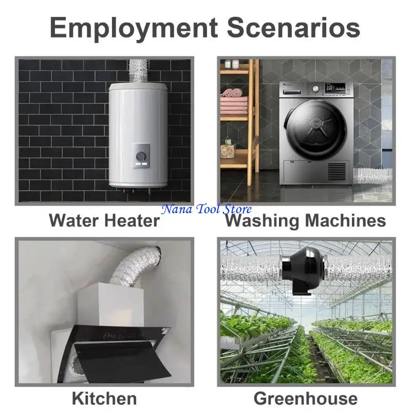 31GJ 8 Polegadas Secador Alumínio Tubo Ventilação Ventilação Resistente ao Calor à Prova Fogo