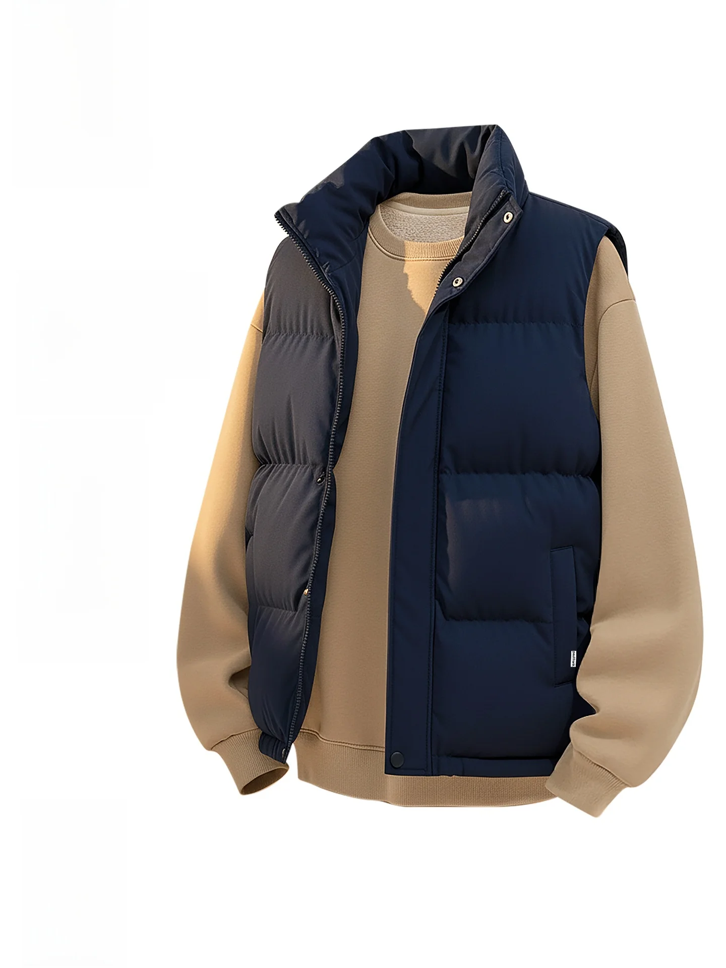 

Monkey Loose Fit ex Vest Winter Warm Stand Collar Spor Svel Jaet Polyester Youth Faion Sportswear