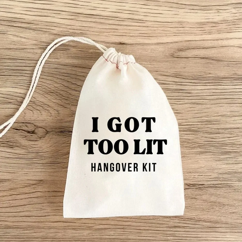 20 pcs I Got Too Lit Survival Kit,Hangover Kit,Recovery Kit,Bridal Shower Party Favor Bags,Bachelorette Party Favor Bags,Girl's