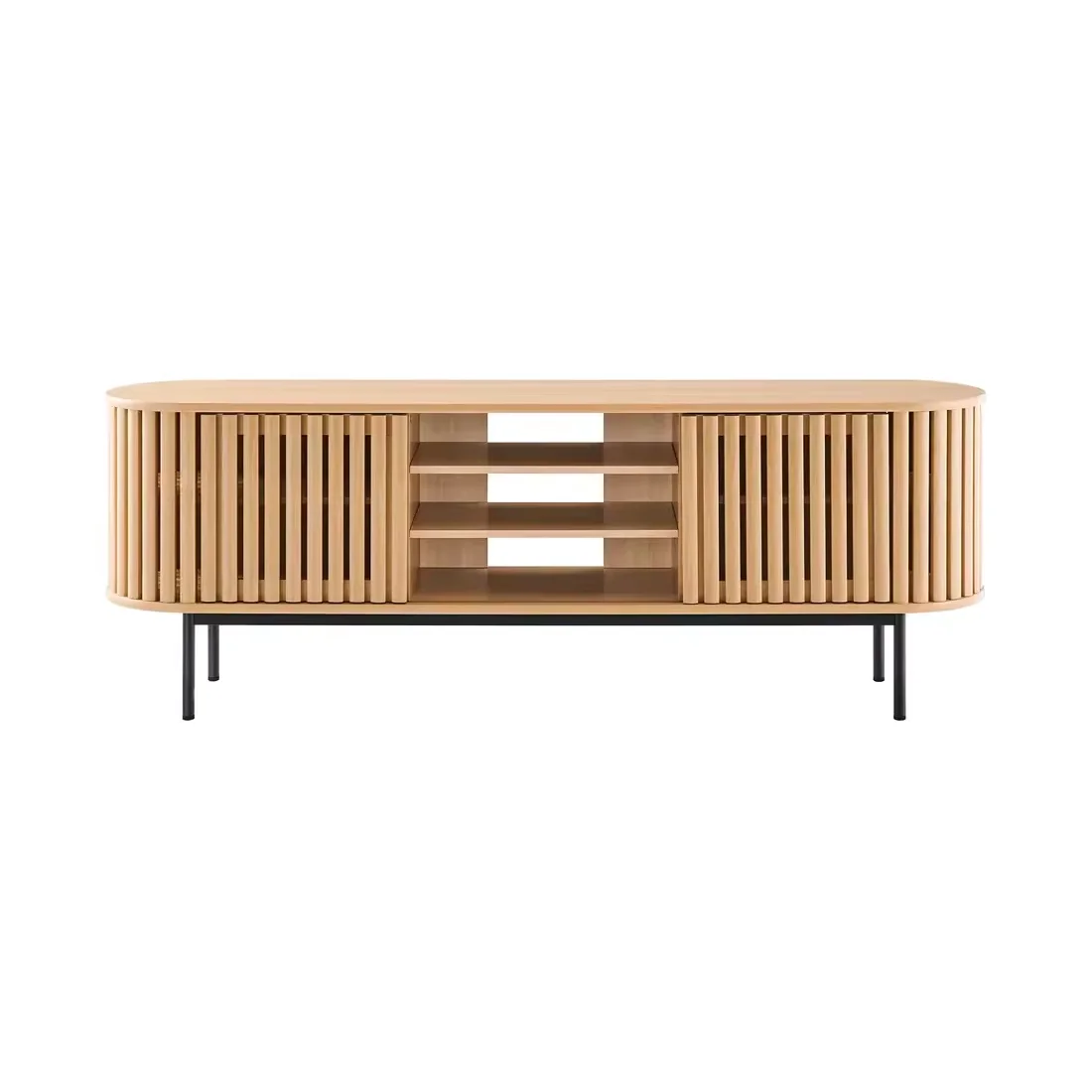 

！@Combohome Living Room Furniture Bamboo Wood Side Table TV Cabinet Wood Storage Table