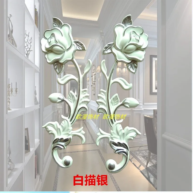 European-style furniture accessories decals ceiling background wall decorative flower hollow relief flower sliding door plastic