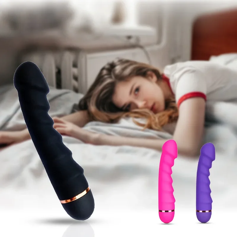 Female Massage Stick Silicone Strong Motor Soft Silicone Dildo Shape Vibrate Stick G-spot Sex Toys Waterproof Masturbate Toy