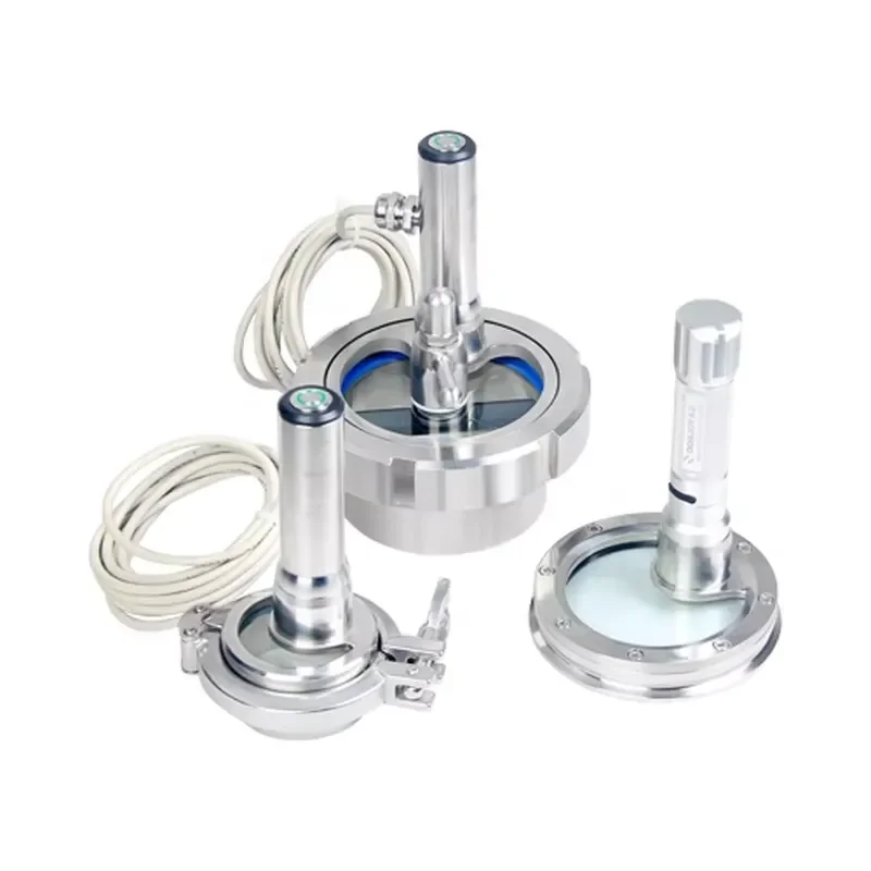DN50-DN150 Stainless Steel Union Sight Glass with Polished Surface Forged Construction Recharge Lighting and Scraper