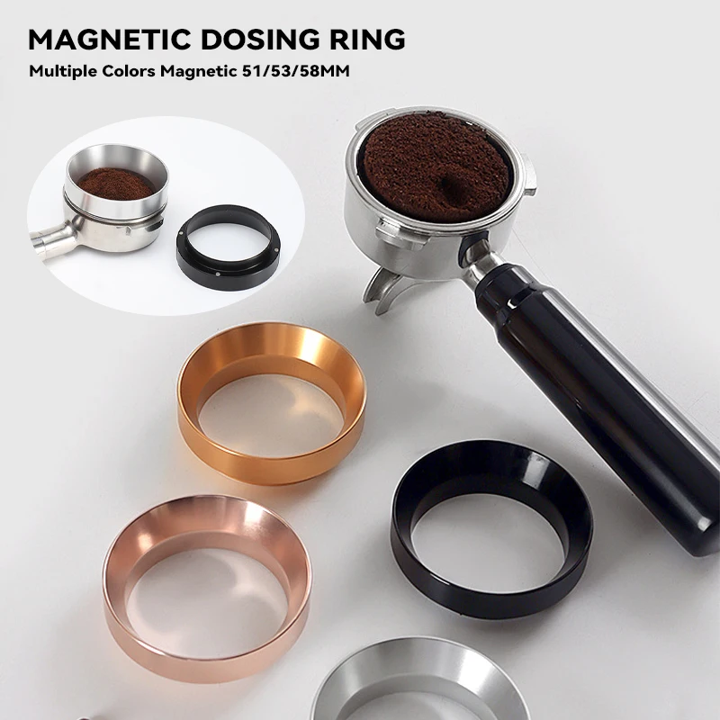 

Coffee Dosing Ring Espresso Dosing Funnle 51mm 53mm 58mm Magnetic For Delonghi Breville E61 Portafilter Barista Tool Accessorie