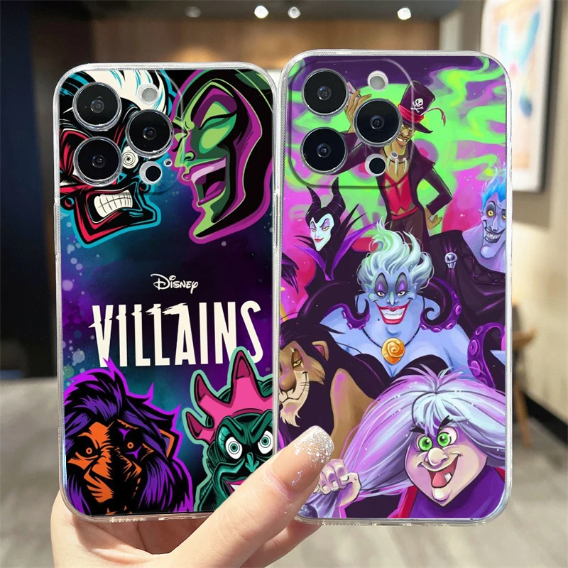 Disney Maleficent Bad Transparent Phone Case For Apple iPhone 15 14 13 12 11 Mini XS XR X Pro MAX 8 7 6 Plus Cover