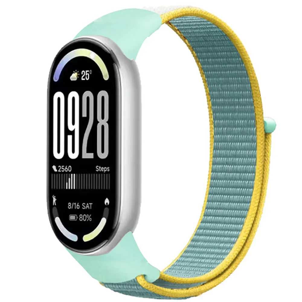 Nylon-Schlaufenarmband für Xiaomi Mi Band 10 9 8, atmungsaktives Sportarmband, Armband für Mi Band 10 9 8 Correa-Zubehör