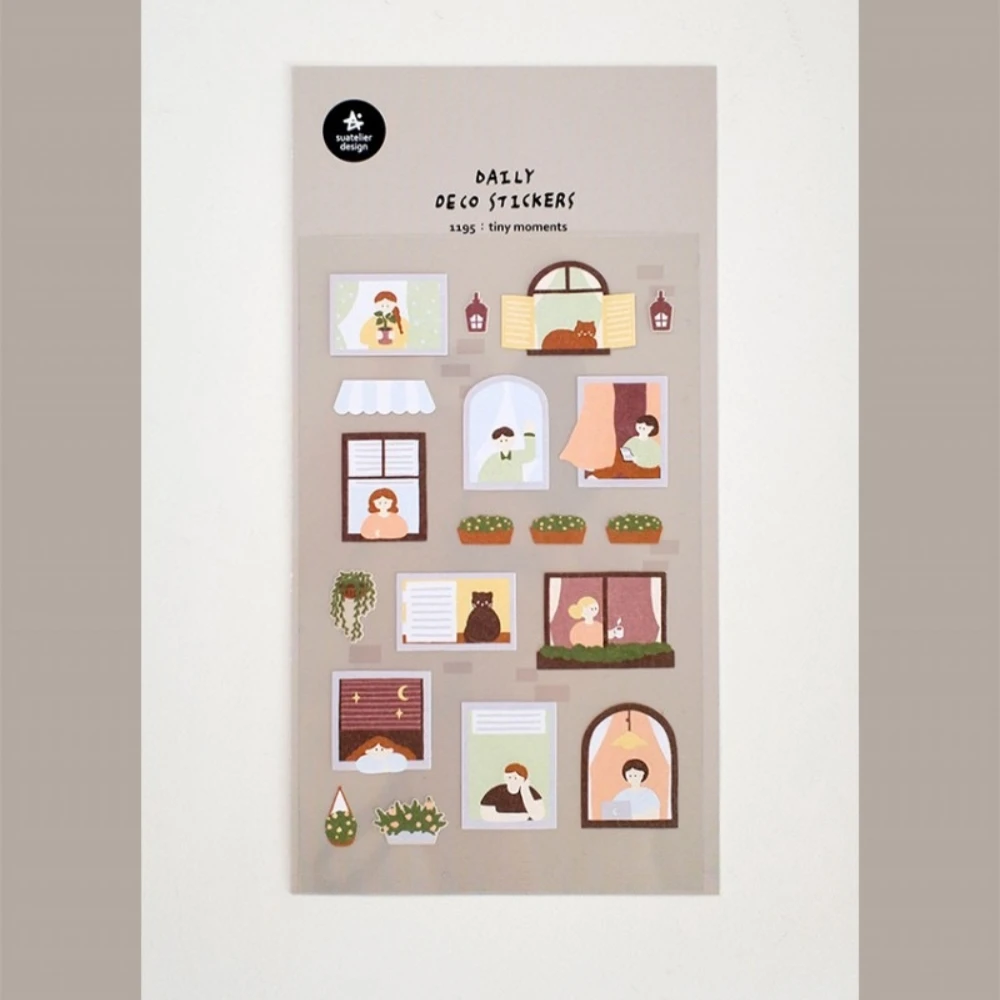 Korean Import Suatelier Travel Home Life Study Friend Stickers Scrapbooking Diy Journaling Diary Stationery Sticker School Gift image 3